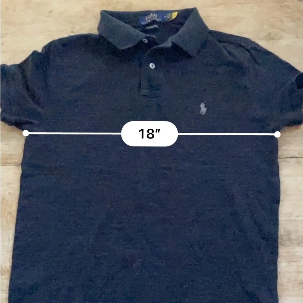 Polo Ralph Lauren‎ Men’s Sz Medium Custom Slim Fit Merled Dark Gray Polo
